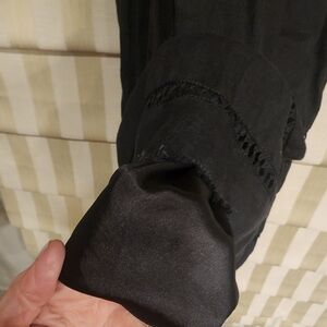 Sophie Max Black Linen Blend Top